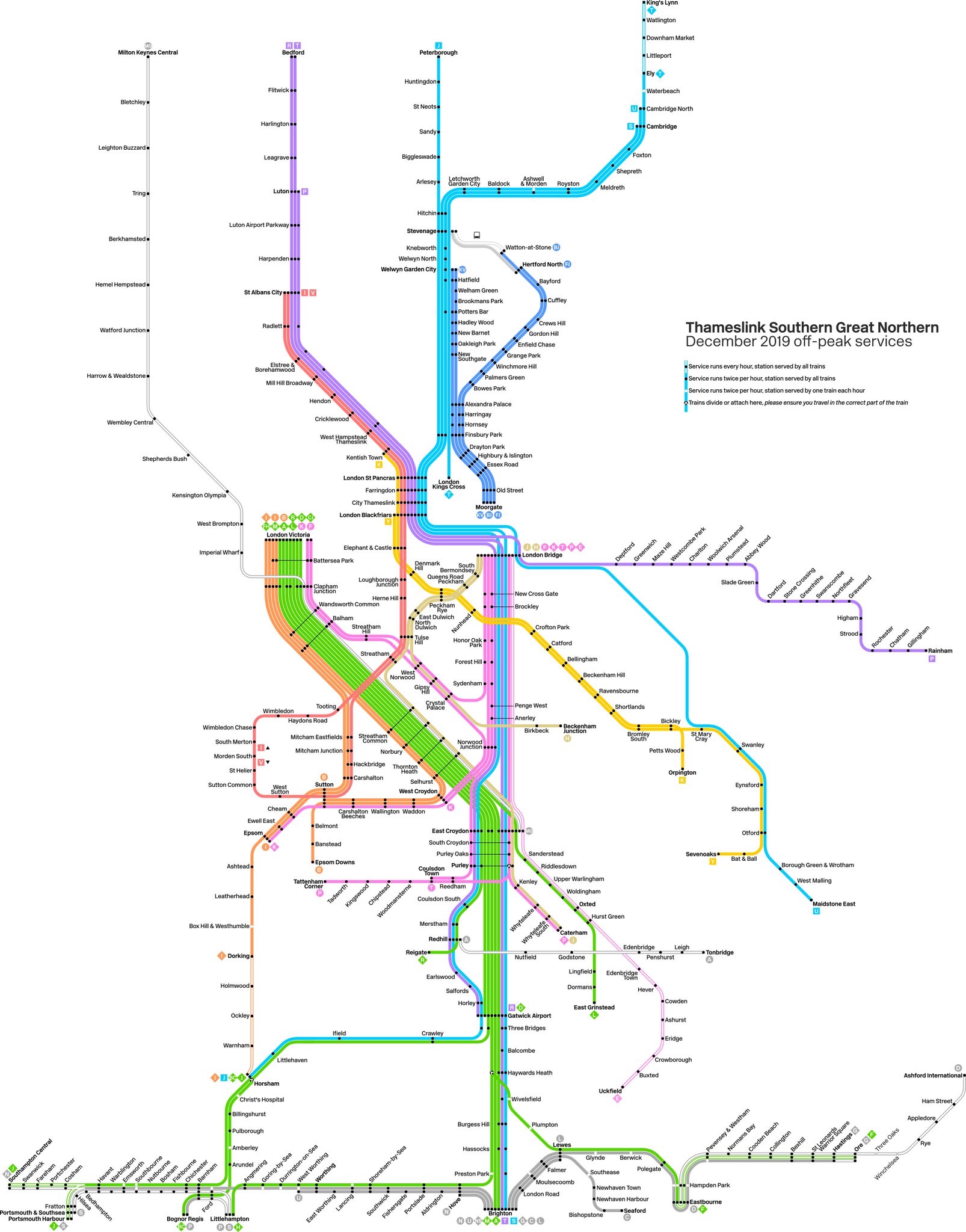 Govia Thameslink Railway Map